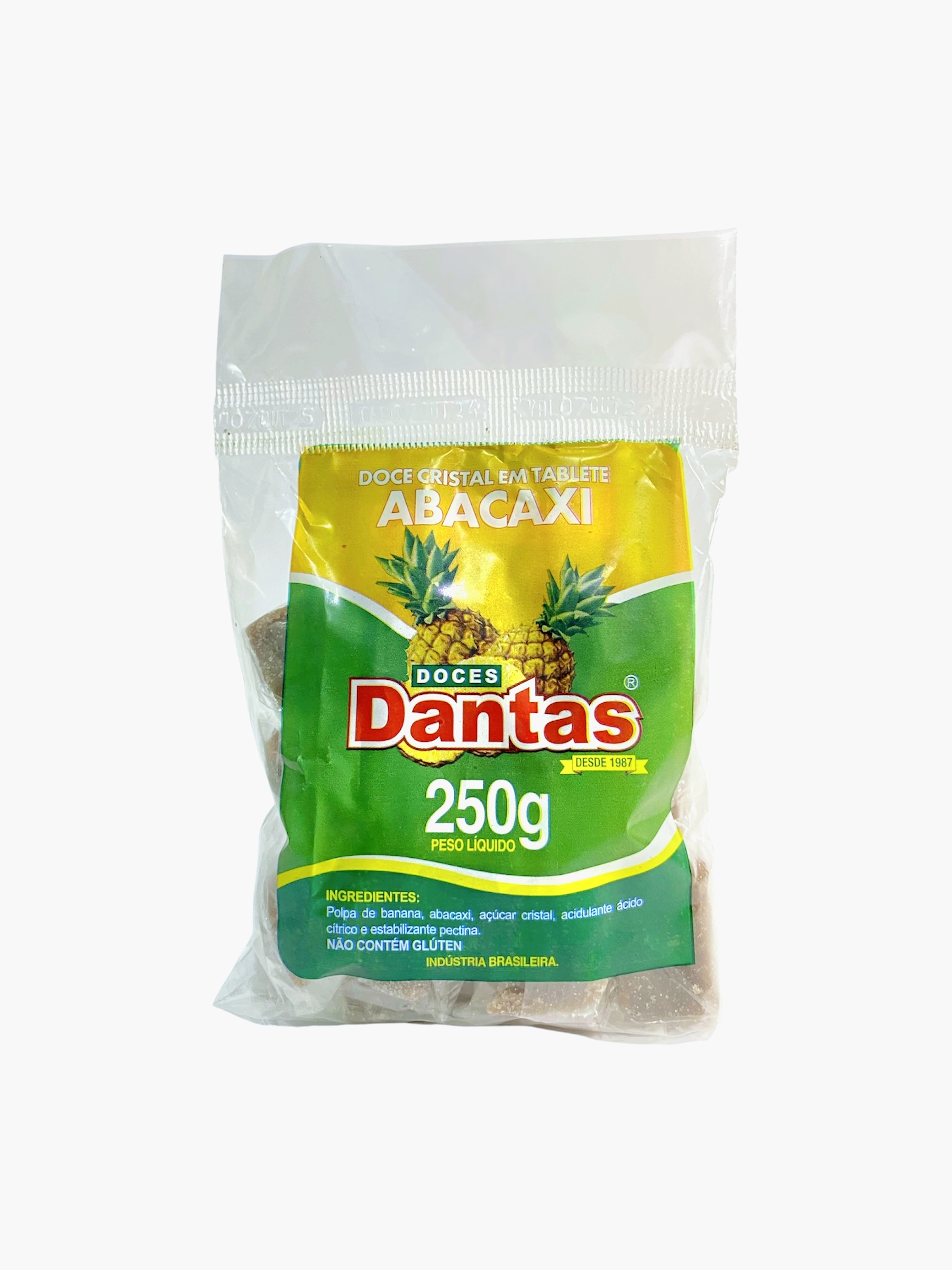 Doce Cristal em Tablete - Abacaxi – 16x250g